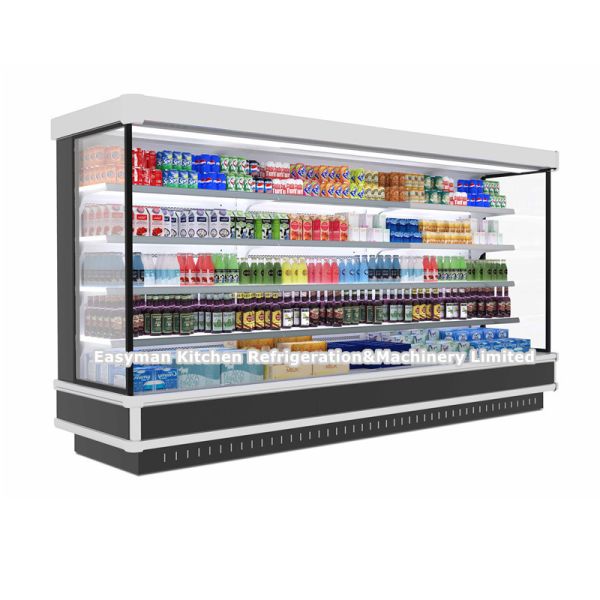 Supermarket Upright Cooler Commercial Multideck Open Front Display Chiller