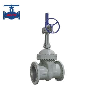 China Sealing Performance Bevel Gear Wedge Gate Valve for Normal and High Temperature Environments on sale