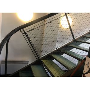 Knotted Type SS316 With Black Oxide Finished Wire Rope Mesh Fencing