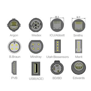 IBP adapter cable compatible for Fukuda Denshi IBP cable to PVB transducer