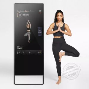 65" Interactive Fitness Touch Screen Workout Mirror LCD Display With Virtual