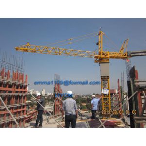 Cheap QT10 Mini Inner Climbing Tower Crane 12m Boom Length 500kg End Load for sale