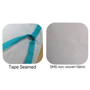 Non-Woven Isolation Coveralls Elastic Wrist Style Waterproof Anti-Static