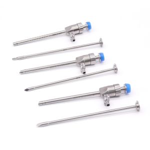 Reusable Retaining Spiral Cross-Type Membrane Valve Trocar for Laparoscopy