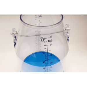 Polycarbonate Dairy Stainless Steel Milking Machine Bucket 55LB With Scale