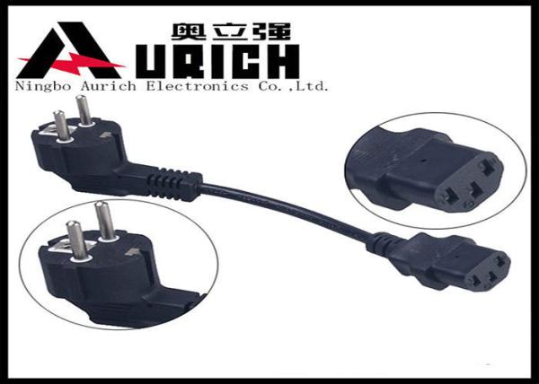 Quality Customized IEC Plug Home Appliance Power Cord , Two Pin VDE AC Power Cord wholesale