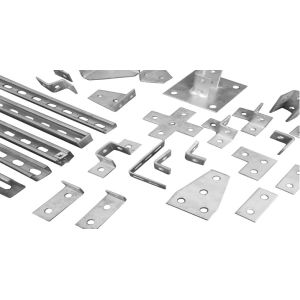 Wing Shape 90 Degree Welded Connector Support Fitting For Strut Channels