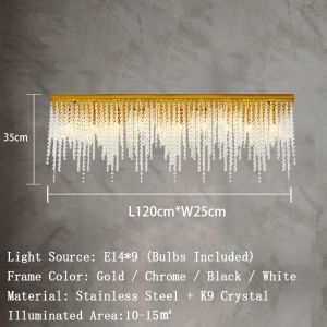 Crystal Chain Ceiling Lights New Lampara Techo for Home Decor guzhen lighting(WH