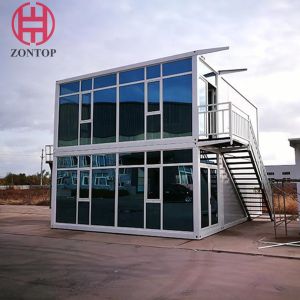 Zontop China Hurricane Proof Modern Modular 3 Bedrooms 2 Storey Prefab Container