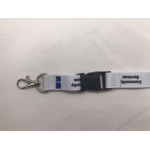 Recycled Dye Sublimation Lanyards With Hook / Heat Transfer Printing Custom