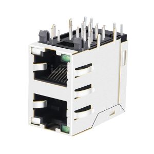 LPJE106XA8NL Green/Yellow&Green LED 2X1 Port RJ45 Modular Jacks without