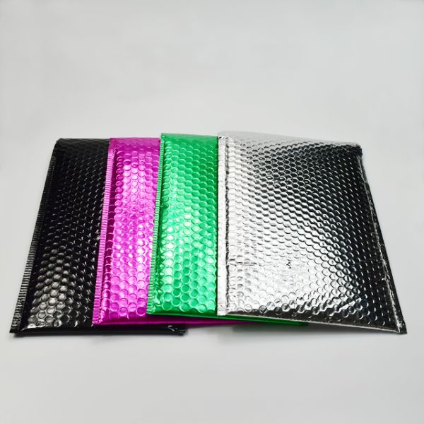Colorful Anti - Rub Metallic Bubble Mailers , Custom Logo Padded Mail Bags