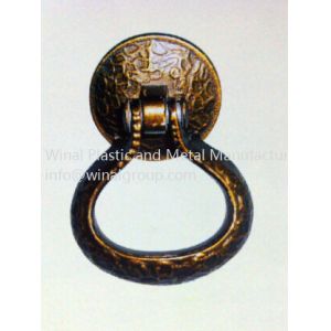 China Antique brass door pull ring handle,L63mm*W47mm,durable,size & finish can be OEM on sale