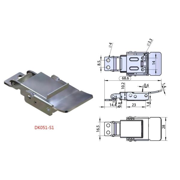 SGS TUV Over Center Latches Shockproof