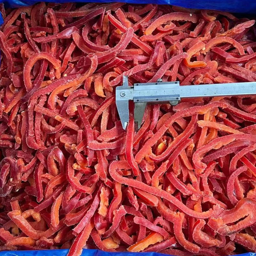 China Supplier IQF Processing Frozen Red Sweet Pepper Dices in Bulk Frozen