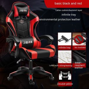 Fabric Padded Seat Gaming Chair with Height Adjustment Lumbar Support and Swivel