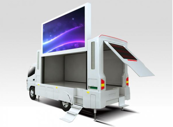 Full Color Mobile Digital Advertising Truck Mounted LED Screen with Multi Media