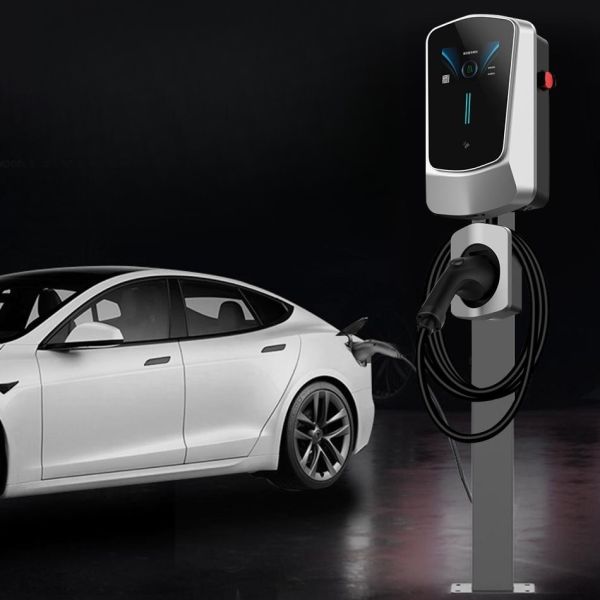 Quality OCPP1.6 48A 4.3" Screen Commercial Wall Mounted Electric Car Charging Stations With 7.62m Cable wholesale