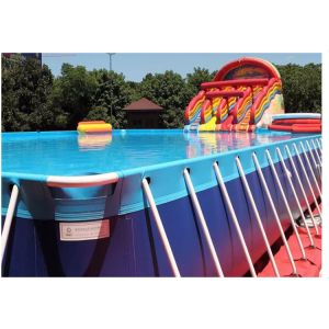 Commercial Above Ground Swimming Pools Large Rectangular PVC Material