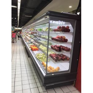 Drinks / Vegetable Multideck Open Chiller With 4 Layers Shelf European Design
