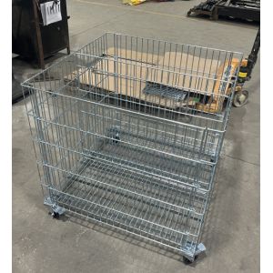 Mobile Metal Large Wire Basket BZP Finish Personalized Design Screwless