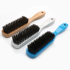 Abeis Men 360 Wave Brush Bright PU Custom Color Bristle Shape with Wooden Handle