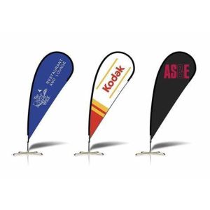 Popular Business Beach Flag Custom Flags Easy Install Exhibition For Advertising