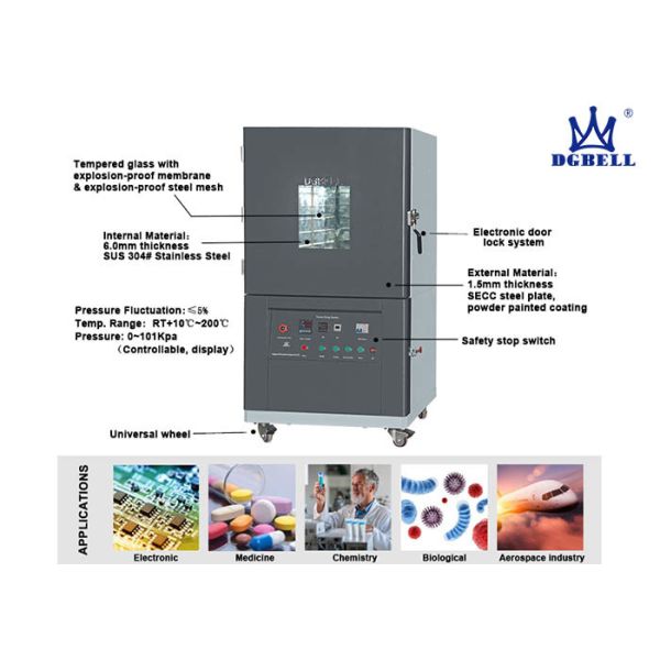 Quality RT10 To 200C Vacuum Drying Chamber , DGBELL Environmental Testing Equipment wholesale