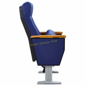 Aluminum Legs Fabric Tip Up Auditorium Chairs With Book Net / Cup Holder
