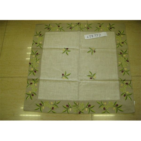 Quality Natural Linen Decorative Table Cloths , Diamond Shape Restaurant Table Cloth wholesale