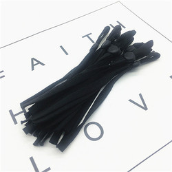 12cm length 5mm flat adjustable elastic band with buckle earloop cord for