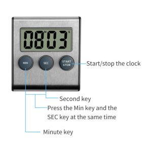DTH-23 Digital Count Up And Down Magnetic Timer Clock With Alarm Fast Setting