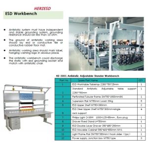 Customized ESD Work Table Adjustable Heavy Duty Antistatic Lab Workbench