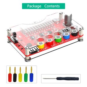 ATX Power Supply Breakout Board and Acrylic Case Kit with ADJ Adjustable Voltage