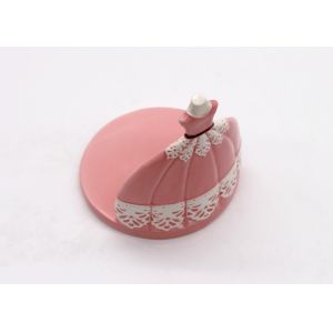 Handmade Ballet Dress Design Pink Napkin Holder , Earthenware Table Napkin