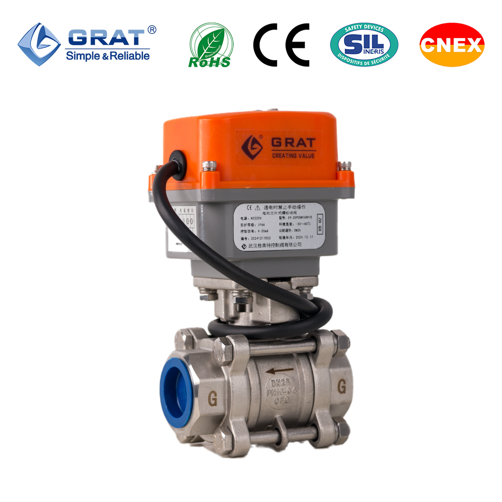 Smart DN25 Motorized Ball Valve with IoT Connectivity for Remote Monitoring and
