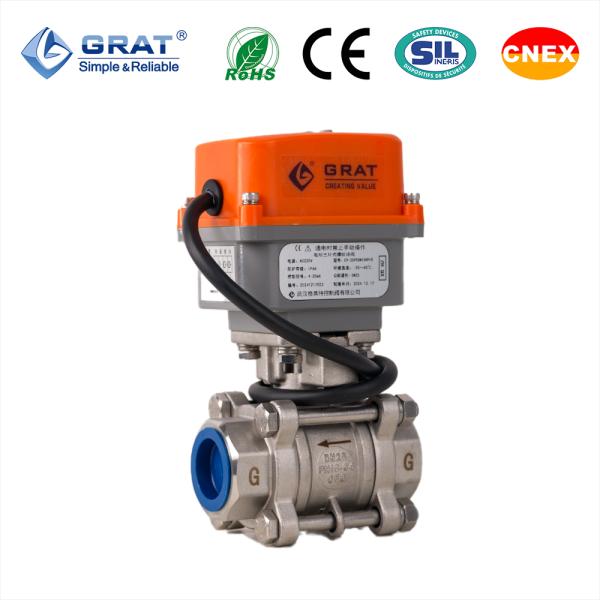 Smart DN25 Motorized Ball Valve with IoT Connectivity for Remote Monitoring and