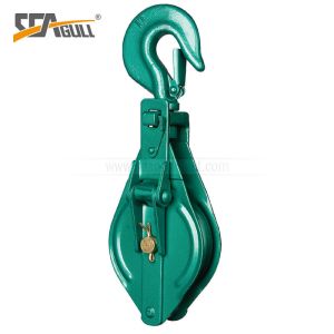 Hook Type / Eye Type Alloy Steel Single Sheave Snatch Block Pulley 1 Year