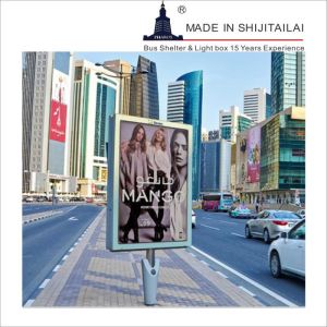 Cheap Stainless Steel 6pcs Poster 30W Lamp Post Light Box for sale