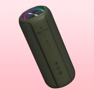 Watertight Bluetooth Speaker with Selectable LED Lights and Extended 4-10 Hours