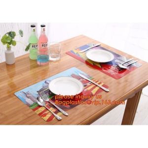 Amazon hot Crossweave Woven Non-slip Insulation PVC Placemat Washable Table Mats