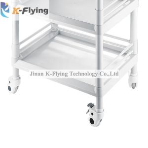 Three Layer Hospital Instrument Trolley Diagonal Brake