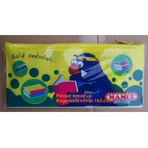 PVC Mesh File Packing Bag Plastic Mesh Zip Top File Pencil Bag PVC Packing Paper