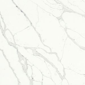 Prefab Quartz Slabs 126X63'' White Island Quartz Bathroom Countertops