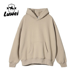 Cheapest Oversize Heavy Men Plain Sweatshirts High Quality Street Solid Color