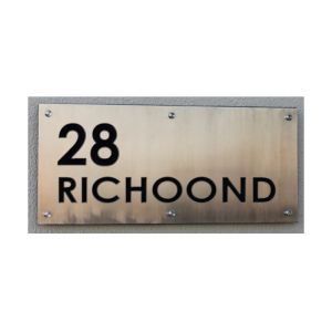 Beautiful Patterns Custom Stainless Steel Signs With Etching / Polishing /