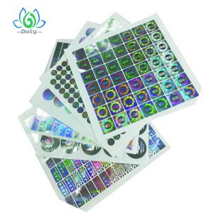 Anticounterfeiting Silver Goil 3D Tamper Proof Barcode Labels