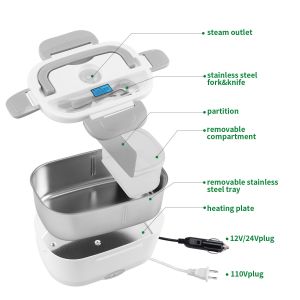 FCC Electric Lunch Boxes 40W Portable Heating Food Warmer Lunch Box