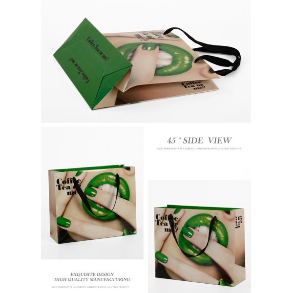 Custom Foldable Printed Paper Bags , Retail Shopping Bags With Logo