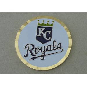 KC Royals Personalized Coins By Brass Stamped With Diamond Cut Edge And 2.0 Inch